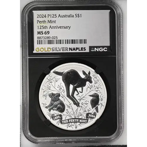 2024 P125 - 1oz Perth Mint 125th Anniversary Silver - Australia $1 - NGC MS69